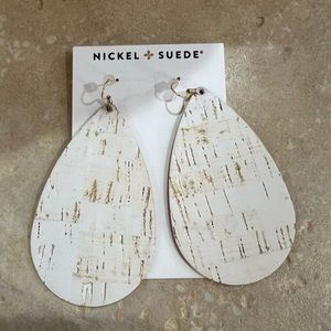 Nickel & Suede cork earrings